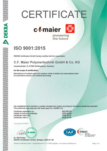 Certificate ISO 9001